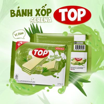 Bánh Xốp Kem Serena TOP – Giòn Tan, Thơm Ngon Khó Cưỡng – Túi 420g (20 gói)