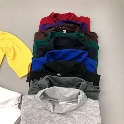 Áo thun cổ lọ nữ chất cotton cao cấp co giãn T17