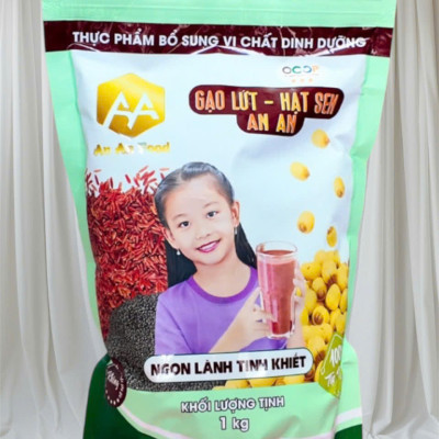 Deal hời 1 kg Bột gạo lứt-hạt sen-mè đen ( bột gạo lứt ANAN) thay thế bửa ăn , chăm sóc sức khỏe , xương khớp , ngủ ngon