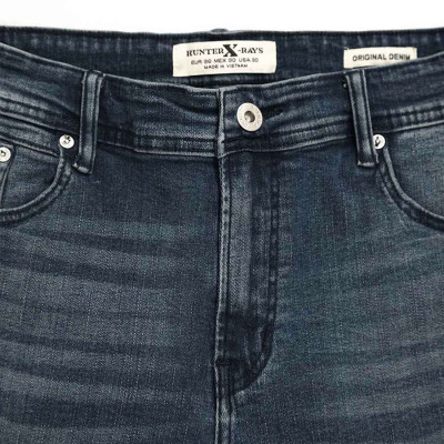 Quần Short Jeans Nam Cao Cấp HUNTER X-RAYS S35 Form Slimfit Màu Xanh S35