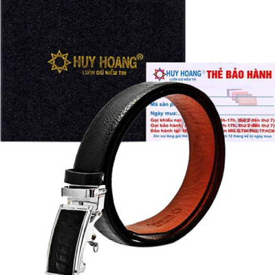 Thắt Lưng Nam Da Đà Điểu Huy Hoàng HT4401 - Đen
