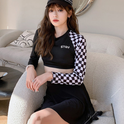 Bộ đồ bơi bikini nữ 2 mảnh dài tay chống nắng kín đáo đi tắm biển - B.34