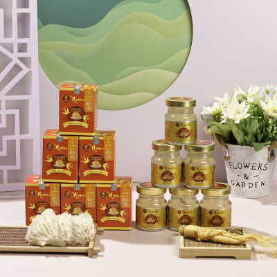 Lốc 6 Hũ Yến Chưng Nhân Sâm Nhân Việt 30% Yến Nguyên Chất Hũ 70ml