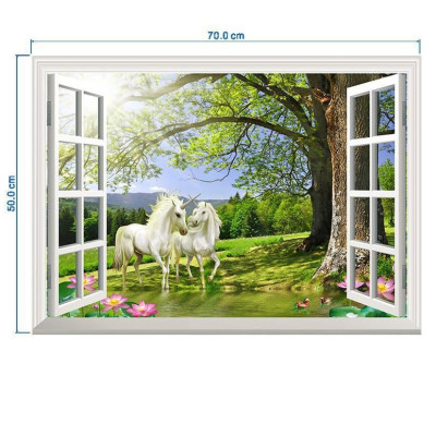 Tranh decal dán tường, giấy dán tường 3D cao cấp Hạnh phúc lứa đôi