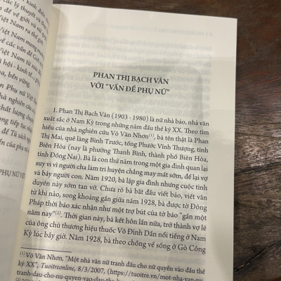 (Phụ nữ tùng thư - Tủ sách giới và phát triển) PHAN THỊ BẠCH VÂN - VẤN ĐỀ PHỤ NỮ Ở NƯỚC TA – Đoàn Ánh Dương, Nguyễn Thị Lan Anh, Vũ Thị Thanh Loan – NXB Phụ Nữ Việt Nam (bìa mềm)