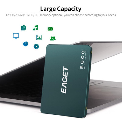 EAGET S600 SSD 2.5 inch SATA 3.0 1TB Solid State Drive High Speed Reading Writing SSD for Laptop Desktop Computer