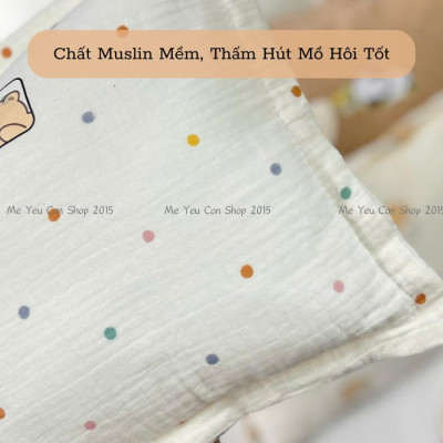 [6M+] Gối Xô Mềm, Êm, Thoáng Khí Cho Bé Từ 6 tháng trở lên - có thể tháo rời vỏ gối