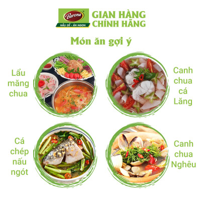 Gia Vị Canh Chua Barona 80g chay mặn dùng được, tươi ngon chuẩn vị không cần nêm nếm