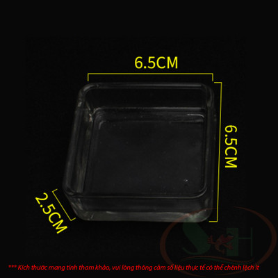 Chén thủy tinh cho tép ăn hạn chế thức ăn dư thừa bể cá tép thủy sinh