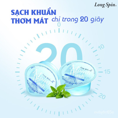 Nước súc miệng bỏ túi OKINA dòng LONG SPIN X Nhật Bản hương Bạc Hà – Hộp 100 hũ x 14ml