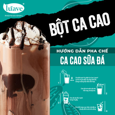 Bột Cacao LÚAVE 500g (Bột Ca cao hương vị đắng béo tự nhiên, đậm đà, có thể dùng pha chế nhiều thức uống, làm bánh, kem)