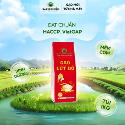 Gạo Lứt Đỏ Vinh Hiển 1KG - Dễ Ăn, Ngọt Cơm, Dinh Dưỡng