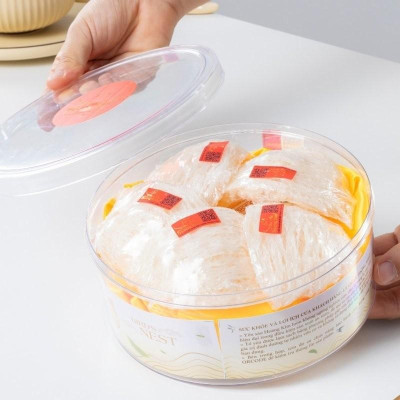 [CHÍNH HÃNG] Yến Sào Hoàng Kim - Hộp Quà Phúc Lộc Hòa Kim (50g Tổ Yến Sạch Loại 1 & 4 Hũ Yến Chưng Đường Phèn) - Quà Biếu Gia Đình, Người Thân