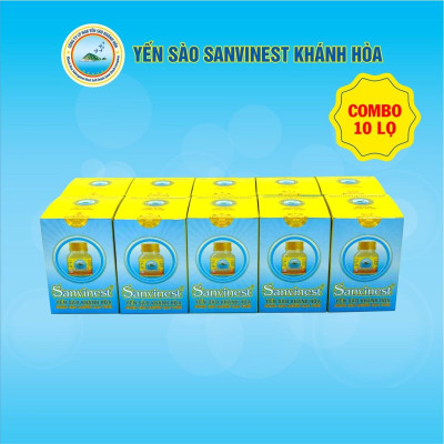 [Combo 10 lọ] Nước yến sào Sanvinest Khánh Hòa dành cho người cao tuổi đóng lọ 70ml-21%