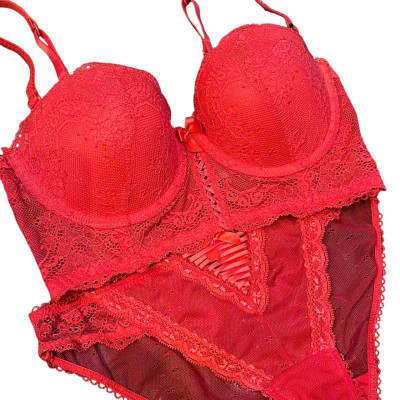 Bộ đồ lót AG 5 móc ren hoa bản to che khuyết diểm quần nguyên mông