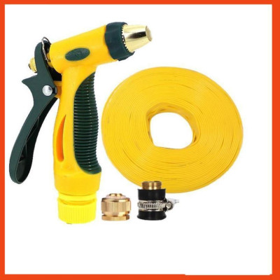 Bộ dây vòi xịt nước rửa xe, tưới cây tăng áp 3 lần,loại 20M (nối đồng nhựa đen) 206317