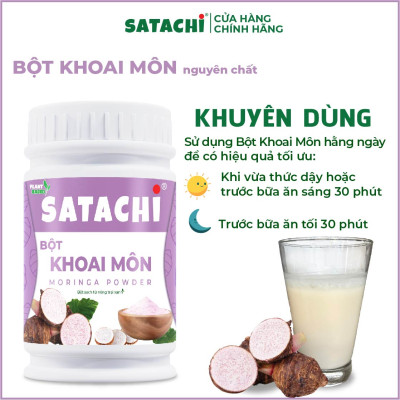 Bột Khoai Môn nguyên chất SATACHI. Tốt cho hệ xương khớp, sức khỏe răng miệng, tim mạch. Hộp 418g