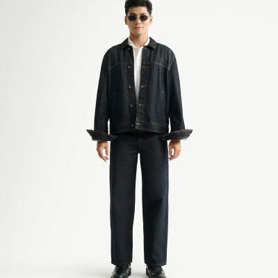 Quần jeans nam màu Xanh đen (tiêu navy) . Form Straight - ROUTINE 10F24DPA032 | ROUTINE CÀ MAU