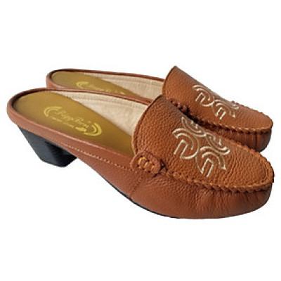 Dép Sục Nữ Da Bò Thật BIGGBEN Cao 3 phân SBN54