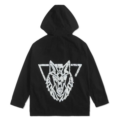 ÁO KHOÁC DÙ 2 Lớp Nam Nữ Đầu Sói In Nổi M1430 Chống Nắng