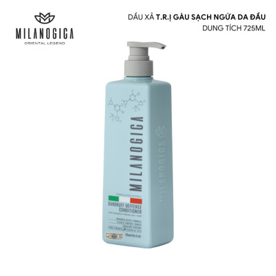 Combo Dầu Gội & Xả hương nước hoa Milanogica 355ml Phục hồi hư tổn, Gỉảm gàu sạch ngứa da đầu