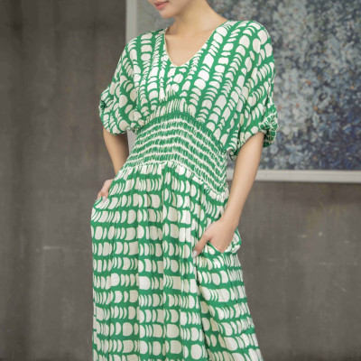 Jumpsuit Cổ V Cotton Cao Cấp Luna Llena