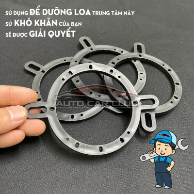 Combo Loa Trung tâm kèm dưỡng loa phù hợp xe Elantra, Ford Everest, Toyota Cross chất âm ấm, đế thấp