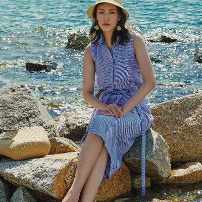 Áo Croptop Linen Tuyền TOP224 thời trang thiết kế Hity