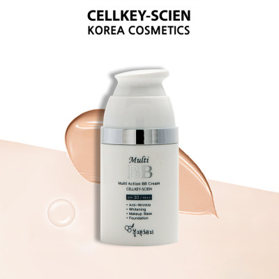 Kem Nền Che Khuyết Điểm Kiềm Dầu Chống Nắng Dưỡng Da Ngăn Ngừa Lão Hóa Công Nghệ Nano Vàng Cellkey-Scien Multi Action BB Cream (30ml)