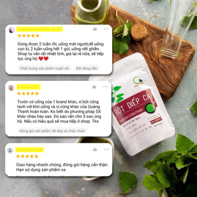 Bột Diếp Cá Sấy Lạnh Nguyên Chất Quảng Thanh Hộp 30g  - Giảm mở, giảm cân, kháng viêm, hỗ trợ trĩ, táo bón