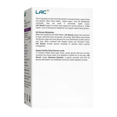 BỘT HÒA TAN HỖ TRỢ KIỂM SOÁT ĐƯỜNG HUYẾT LAC GLUCOX (2.5G X 30 GÓI)