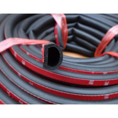 5 MÉT Gioăng cao su, ron cao su, gioăng chống ồn xe hơi chữ D (loại to KT 14x12mm) chống ồn, chống bụi