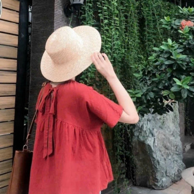 Áo kiểu nữ đẹp form rộng hàng Quảng châu, chất liệu vải mềm mát, phong cách Hàn Quốc, Áo Babydoll tay ngắn NeSa Shop