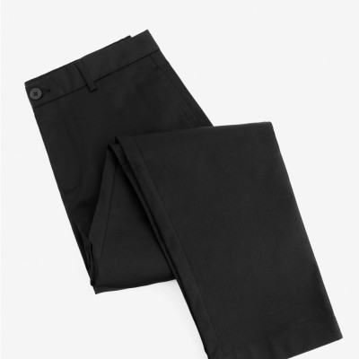 Quần Kaki Nam ROUTINE Cotton Gập Ly Trơn Form Slim Crop - 10S23PCA001 | LASTORE MENSWEAR