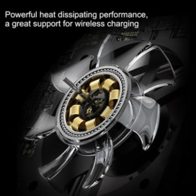Đế sạc nhanh không dây tích hợp quạt hút tản nhiệt Baseus CCALL-XU01 cho Apple iPhone/ Samsung (Qi Wireless Quick Charger) - Hàng nhập khẩu
