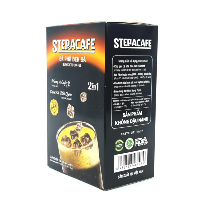 STEPPACAFE-Cà phê đen đá truyền thống (Hộp 10 gói x 16g)