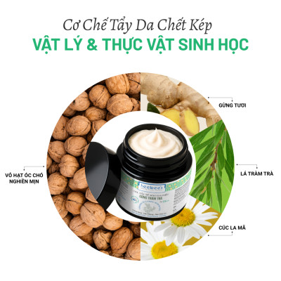 Gel Tẩy Da Chết Body Gừng Tràm Trà Heebee