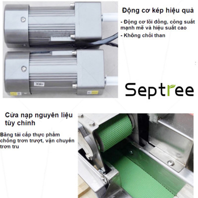 Máy thái rau củ, quả đa năng chuyên nghiệp - Dòng công nghiệp. Thương hiệu Mỹ cao cấp Septree - F46. Hàng chính hãng