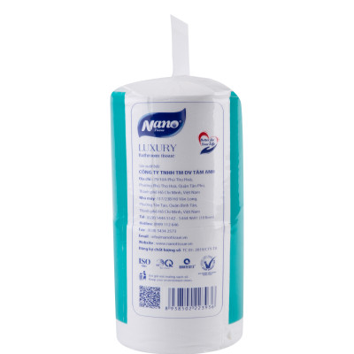 [MUA 1 TẶNG 10 KHĂN] Giấy vệ sinh Luxury Nano 6 cuộn không lõi, thương hiệu Nano giấy dày 3 lớp, an toàn tiết kiệm- Nano Tissue