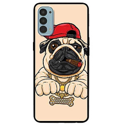 Ốp lưng dành cho Reno 4 mẫu Pulldog Hiphop Nền Vàng