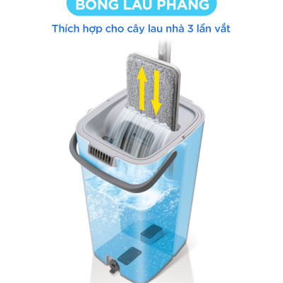 Bông Lau Thay Thế MyJae Đài Loan Sợi Microfiber Dành Cho Cây Lau Nhà 3 Lần Vắt 33cm x 12cm