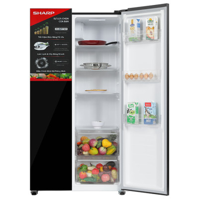 Tủ lạnh Sharp Inverter 442 lít Side By Side SJ-SBX440VG-BK - Hàng chính hãng - Chỉ giao HCM