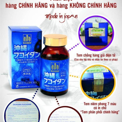 Combo Viên Uống Okinawa Fucoidan 180v Và Nano 30 Gói Hỗ Trợ Ức Chế Tăng Trưởng Tế Bào Ung Thư, Tăng Cường Hệ Miễn Dịch Cho Cơ Thể