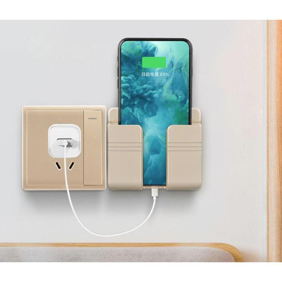 Kệ Dán Tường Đựng Điện Thoại Để Sạc Pin Siêu Tiện Lợi