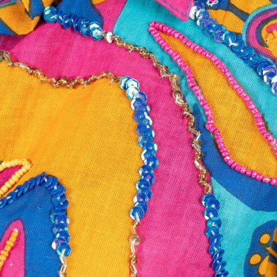 Đầm Sơ Mi Kết Hạt Cotton Isla Bonita