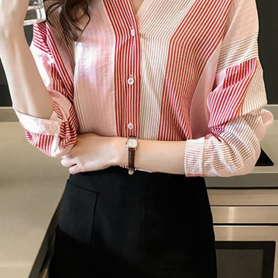 Áo sọc nhỏ kẻ màu form rộng Haint Boutique Ale12