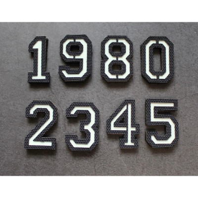 Patch_velcro số 0-9 cắt laser phát sáng gắn ba lô_túi xách