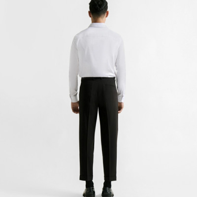 Quần Âu Nam / Quần tây nam ROUTINE Trơn gập lai Form Slim cropped 10S25PFO001 | ROUTINE CÀ MAU