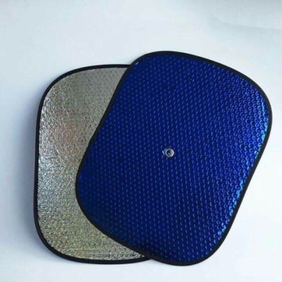 Tấm chắn nắng cánh cửa kính sườn Ô Tô, Tấm che nắng oto xốp Vuông 2 màu xanh- bạc dày dặn -Giá 1bộ