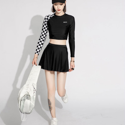 Bộ đồ bơi bikini nữ 2 mảnh dài tay chống nắng kín đáo đi tắm biển - B.34